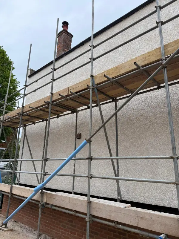 Stage 4: Close-up of the finished off-white textured render